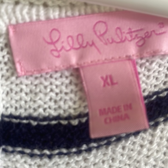 Lilly Pulitzer Petrina Sweater Coastal Shell Stripe - Picture 3 of 9